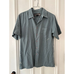 Prana Men's Casual Button Down Shirt Teal M